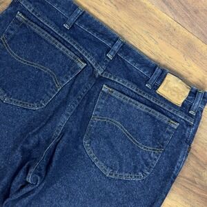 Lee Regular Fit Straight Leg Dark Indigo Denim Jeans Mens 36x30 2008989